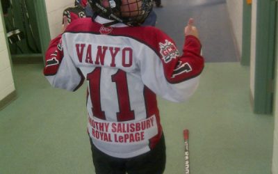 Timothy Salisbury sponsors Oliver Vanyo who presently plays for the GCMHA Novice AA Jr. Falcons